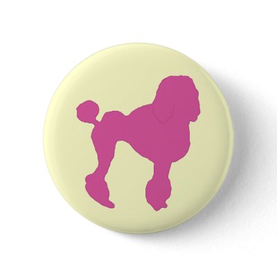 50s Vintage Pink Felt Poodle by JaZilla