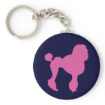 50s Vintage Pink Felt Poodle keychains