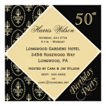50th-59th Birthday Invitations