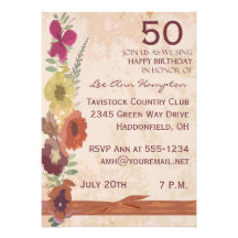 50th - 59th Birthday Party Invitations