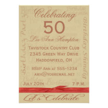 50th - 59th Birthday Party Invitations