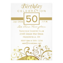 50th - 59th Birthday Party Invitations
