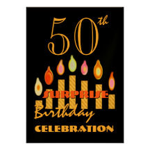 50th - 59th SURPRISE Birthday Party Invitation
