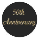 50th Anniversary 1.5" Diamter Round Sticker