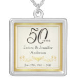 50th Anniversary Elegant Commemorative Pendant necklaces