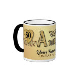 50th Anniversary - Gold - Customise Coffee Mug