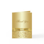 50th Anniversary Gold Floral Thank You Card