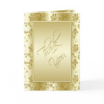 50th Anniversary Gold Glitter Thank You Card