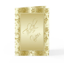 50th Anniversary Gold Glitter Thank You Card