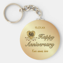 50th Anniversary - Gold Key Chains
