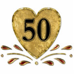 50th Anniversary - Gold photo sculptures
