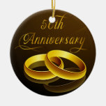 50th Anniversary | Gold Script Christmas Ornaments