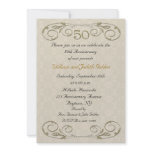 50th Anniversary Ornate Scroll Invitation