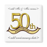 50th Anniversary Party Favours Magnets