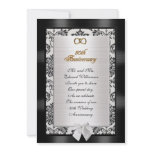 50th Anniversary party invitation formal damask