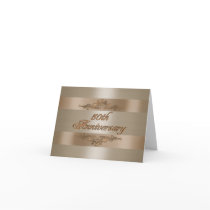 50Th anniversary party invitation gold satin card