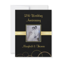 50th Anniversary Party Invitation - Photo Optional