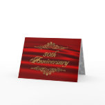 50th anniversary party invitation red gold cards