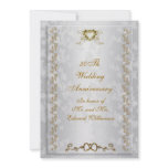 50th Anniversary party invitation Victorian angels