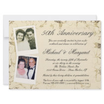 50th Anniversary - Photo Invitations - Then & Now
