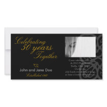 50th Anniversary Personalized Photo Card