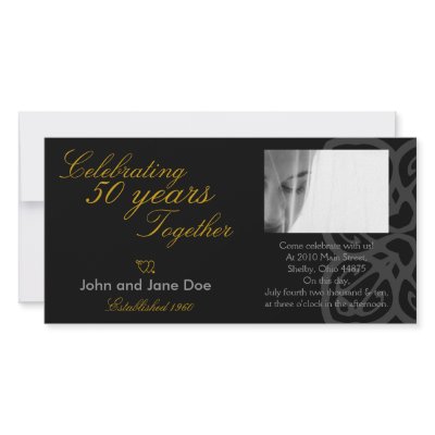50th Anniversary Personalized Photo Card by madfx57