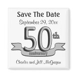 50th Anniversary Save The Date Party Favours Fridge Magnets