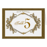 50th anniversary  Table Number Cards