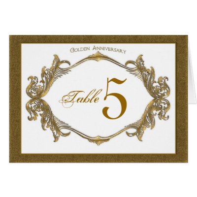 50th anniversary  Table Number Cards by TrudyWilkerson