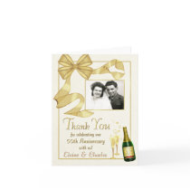 50th Anniversary Thank You Cards - Vintage Bow