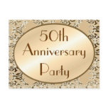50th Anniversary Vintage Invitation Postcards