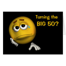 50th Birthday Alluring Woman Smiley Funny Card