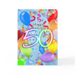 50th Birthday - Balloon Birthday Card - Happy Birt