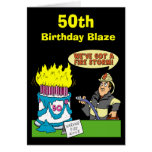 50th Birthday Blaze Card