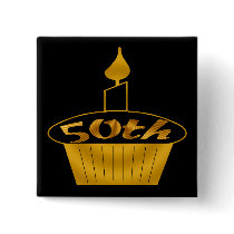 50th Birthday Button