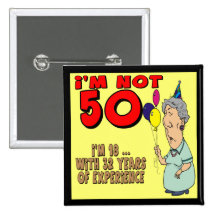 50th Birthday Button