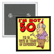 50th Birthday Button