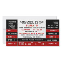 50th Birthday Concert Ticket