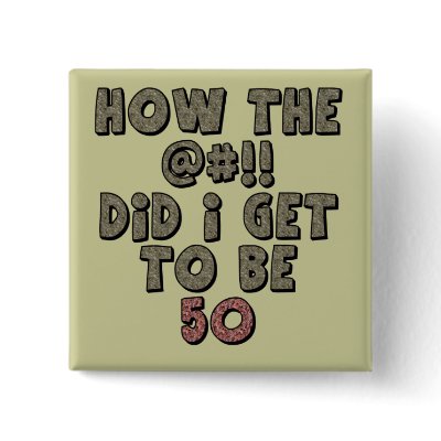 50th Birthday Favour Button by 50th_birthday_gifts