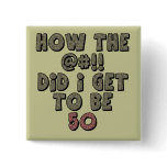 50th Birthday Favour Button