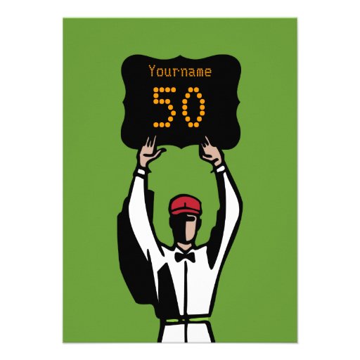 50th Birthday Football Party Invitation - Official