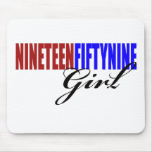 50th Birthday Gifts, 1959 Girl! Mouse Pads