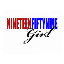 50th Birthday Gifts, 1959 Girl! Postcards