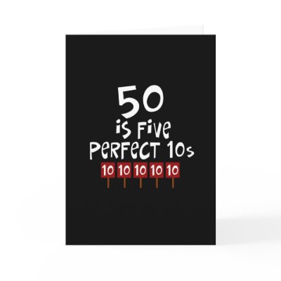 50th birthday gifts, 50 is 5 perfect 10s! by 50thbirthdaygifts_