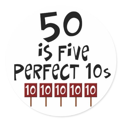 50th birthday gifts, 50 is 5 perfect 10s! by 50thbirthdaygifts_