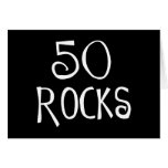 50th birthday gifts, 50 ROCKS Greeting Card