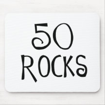 50th birthday gifts, 50 ROCKS Mouse Mat