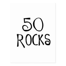 50th birthday gifts, 50 ROCKS Postcards
