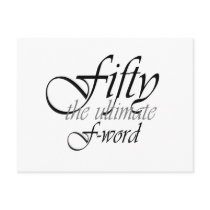 50th birthday gifts - Fifty, the ultimate F-Word!