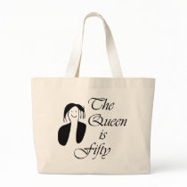 50th birthday gifts, The Queen is 50 - portrait Bag